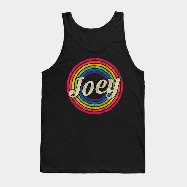 Joey - Retro Rainbow Faded-Style Tank Top by MaydenArt